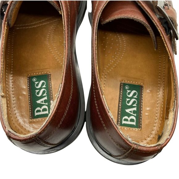 Bass Oxford Dress Size 9 M Shoes Men\'s Brown Leather Almond Toe Monk Strap main image 9
